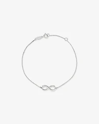 Bracelet en argent sterling avec accent de diamant à motif infini