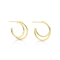 Half Hoop Earrings In 10kt Yellow Gold