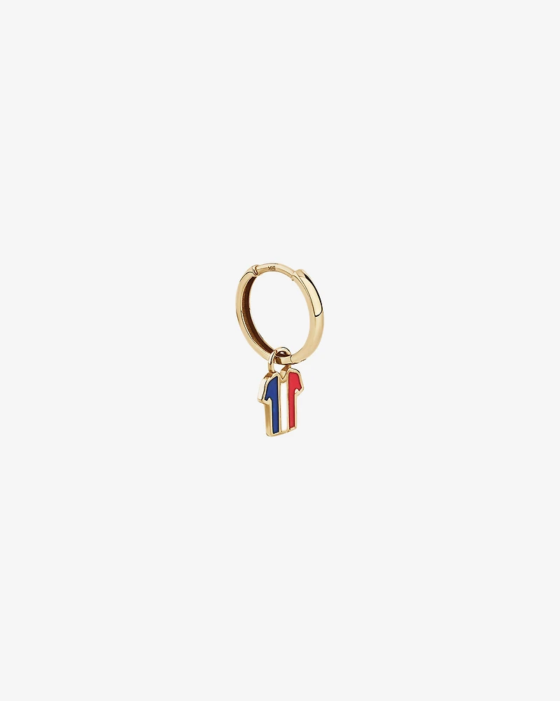 France Jersey Earring Charm in 18Kt Vermeil