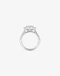 2.00TW Round Brilliant Laboratory-Grown Diamond Cluster Ring 10kt White Gold
