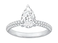 1.96 Carat TW Pear Cut Laboratory-Grown Diamond Engagement Ring 14kt White Gold