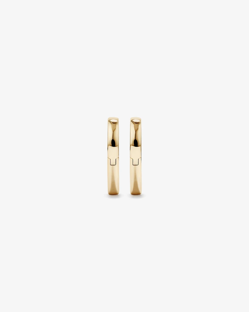 11mm Heart Shape Huggie Earrings in 10kt Yellow Gold