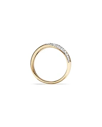 Carat TW Diamond Stardust Wave Ring 10kt Yellow Gold