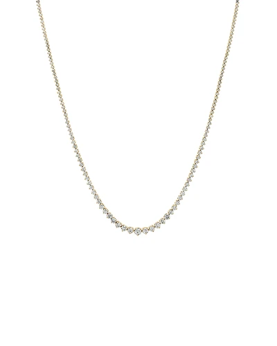 10.00 Carat TW Graduated Diamond Riviera Tennis Necklace in 18kt Yellow Gold