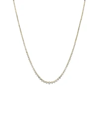 10.00 Carat TW Graduated Diamond Riviera Tennis Necklace in 18kt Yellow Gold