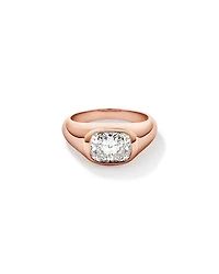 2.00TW Elongated Cushion Laboratory-Grown Diamond Ring 14kt Rose Gold