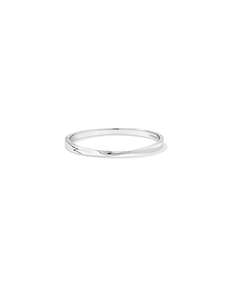 61mm Sculpture Ribbon Bracelet in Sterling Silver