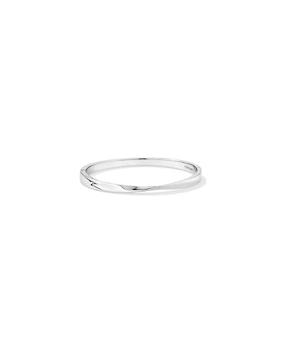 61mm Sculpture Ribbon Bracelet in Sterling Silver