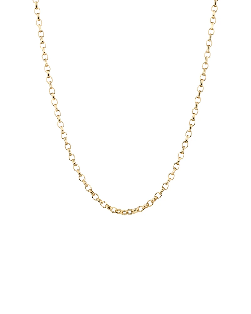 60cm (24") Oval Belcher Chain in 10kt Yellow Gold