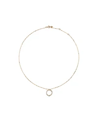 Diamond Studded Circle Necklace in 10kt Yellow Gold