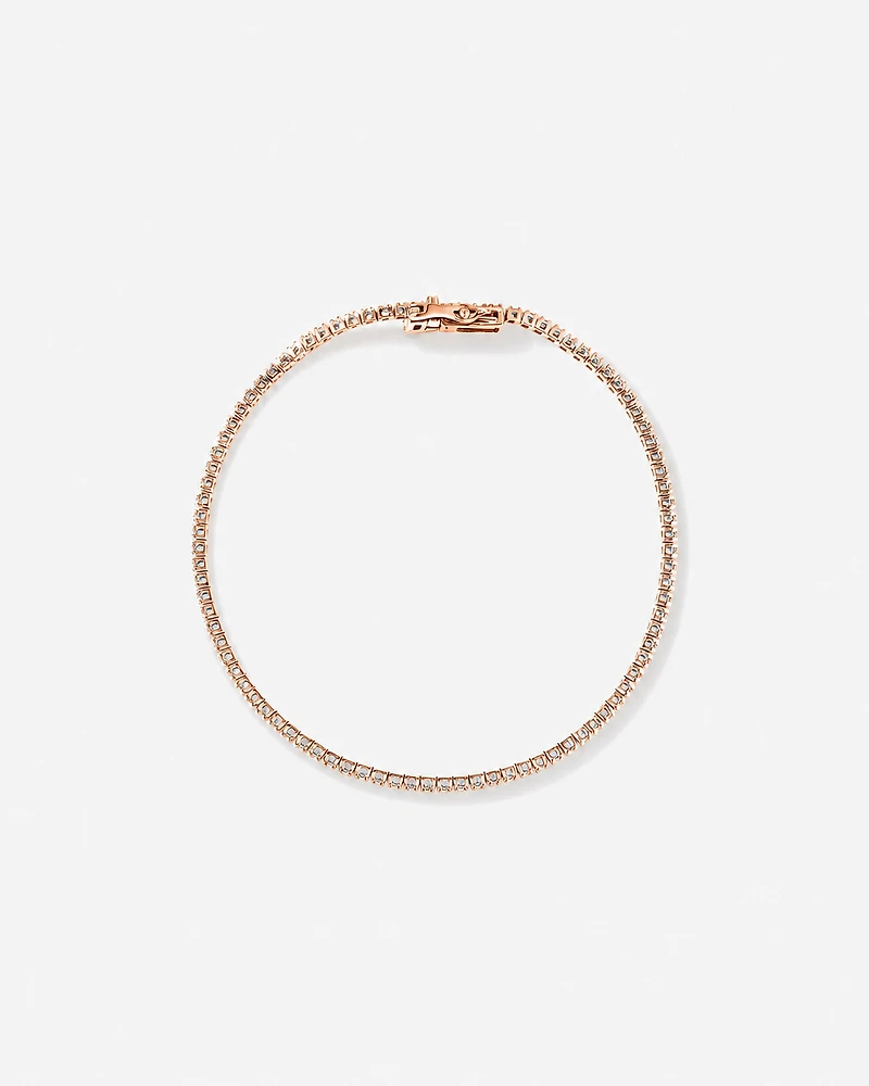 0.82 Carat TW Diamond Tennis Bracelet in 10kt Rose Gold