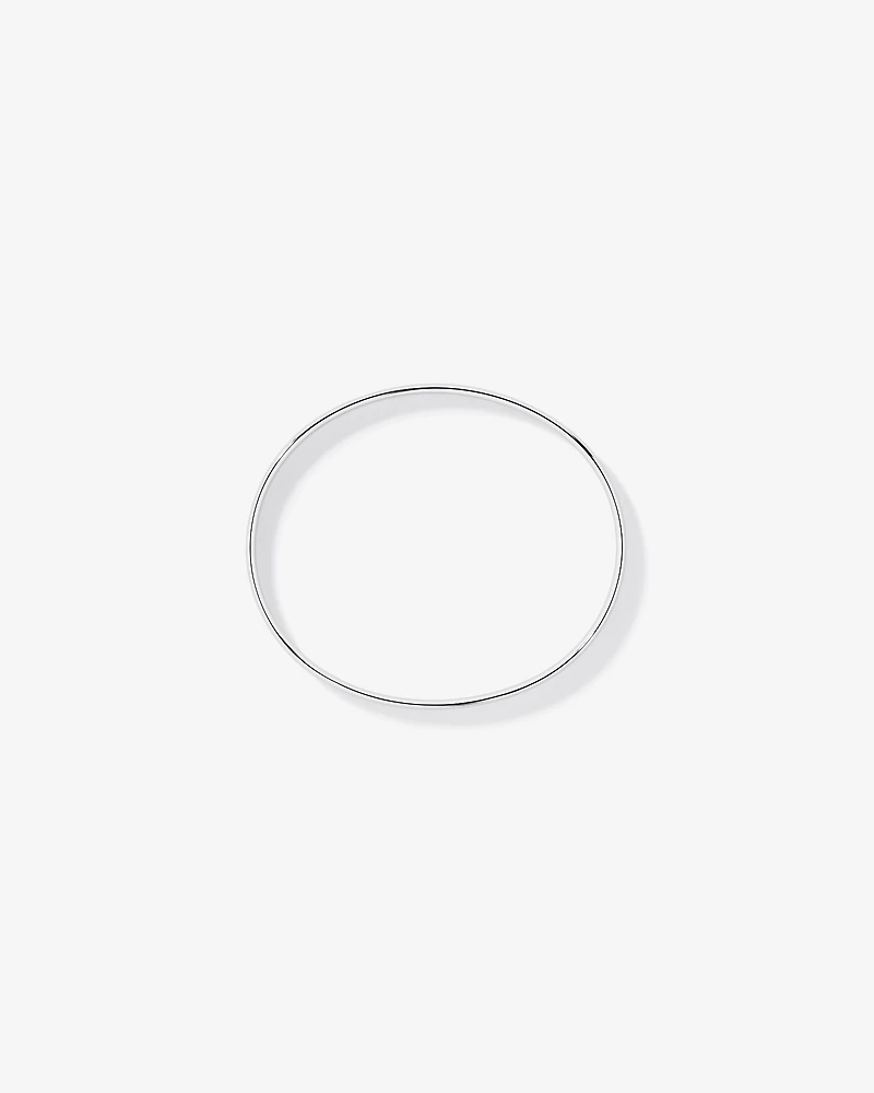 65mm Solid Oval Bold Bangle in Sterling Silver