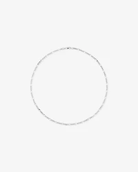 55cm (22") 3.75mm Width Figaro Chain Necklace in Sterling Silver