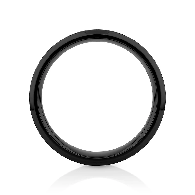 Square Texture Ring Black Titanium with 10kt Yellow Gold Inlays