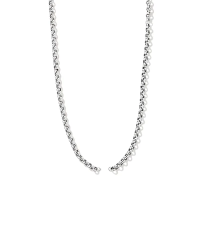 Grande chaîne à pendentif ouvert Belcher de 60 cm (24") en argent sterling
