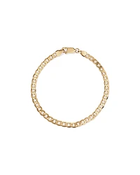 19cm (22") 4mm-4.5mm Width Curb Bracelet in 10kt Yellow Gold