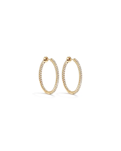 Hoop Earrings With 0.50 Carat TW Of Diamonds in 10kt Yellow Gold