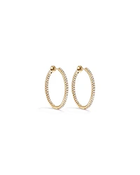 Hoop Earrings With 0.50 Carat TW Of Diamonds in 10kt Yellow Gold
