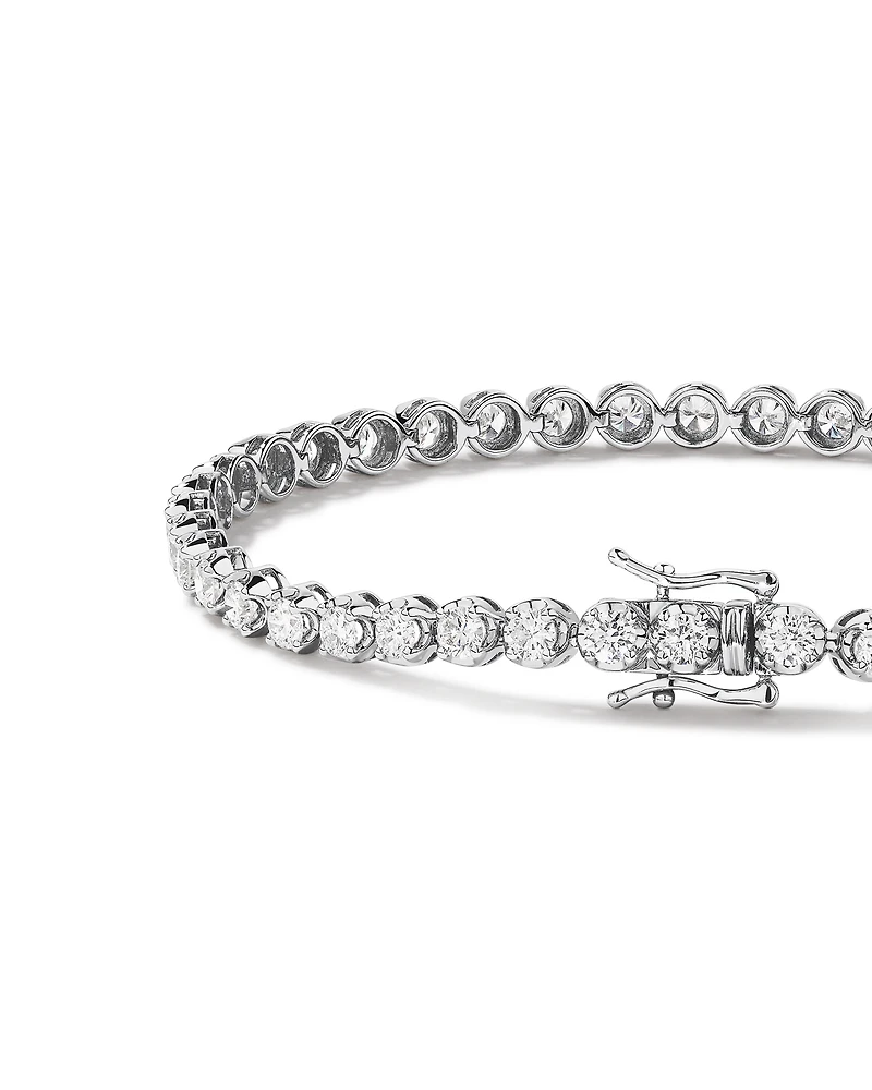 4.00 Carat TW of Laboratory-Grown Diamond Tennis Bracelet in 10kt Gold