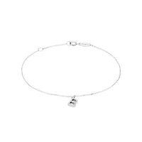 19cm (7.5") B Initial Bracelet in Sterling Silver