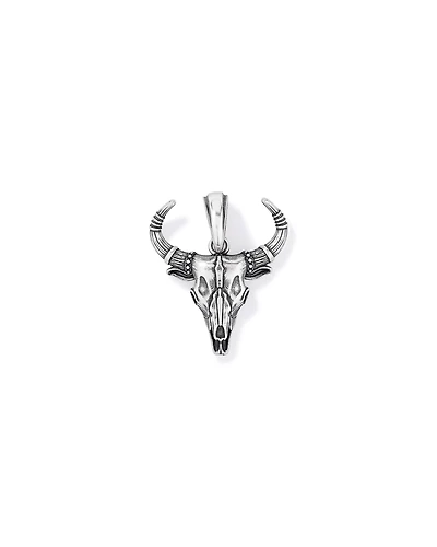 Pendentif en crâne de taureau en argent sterling