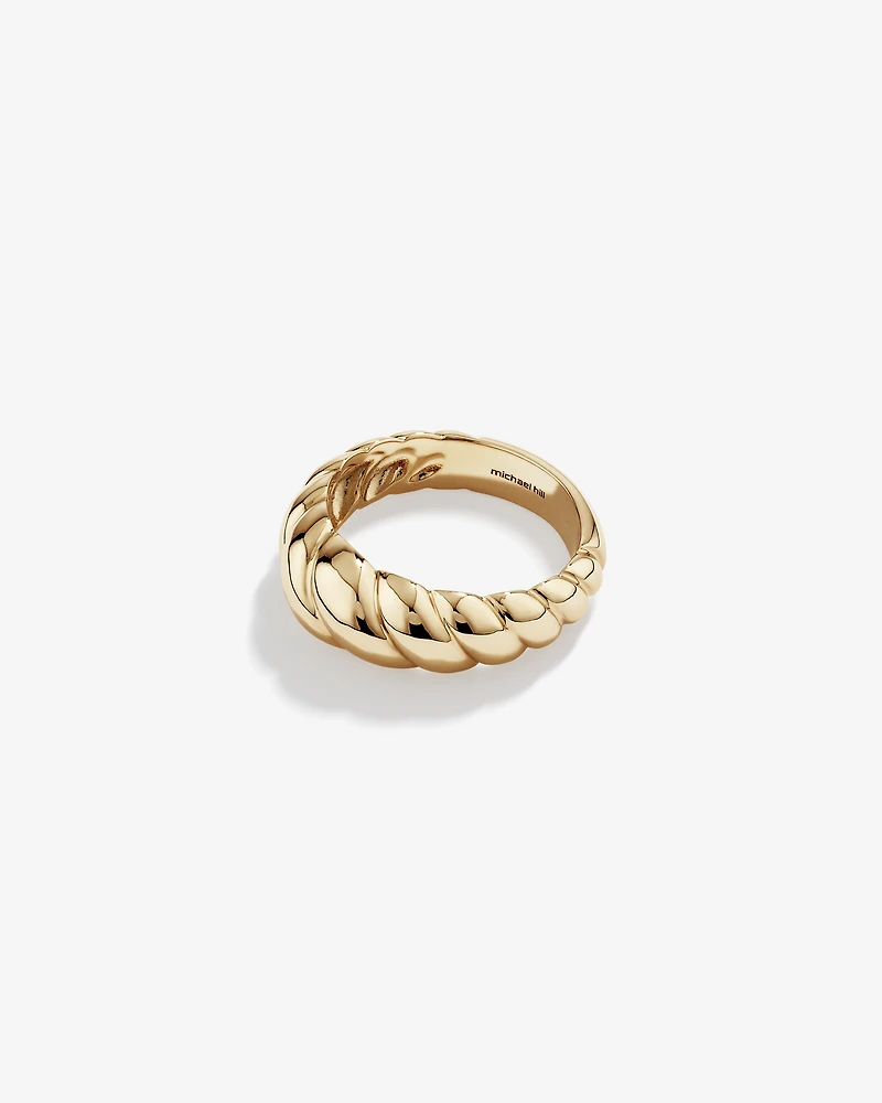 Wide Croissant Ring in 10kt Yellow Gold