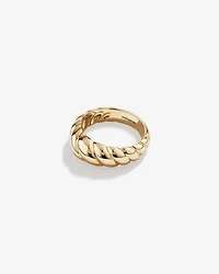 Wide Croissant Ring in 10kt Yellow Gold
