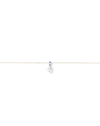 Aquamarine and Cultured Freshwater Pearl Drop Necklace in 10kt Yellow Gold