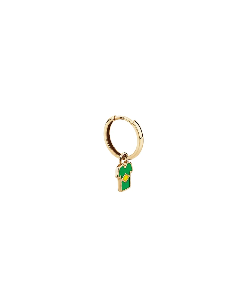 Brazil Jersey Earring Charm in 18Kt Vermeil