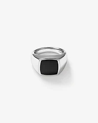 Bague en argent sterling avec onyx noir