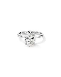 3.00 Carat TW Oval Cut Laboratory-Grown Diamond Solitaire Engagement Ring Platinum