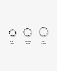 13.5mm Large Polished Huggie Earrings in Sterling Silver