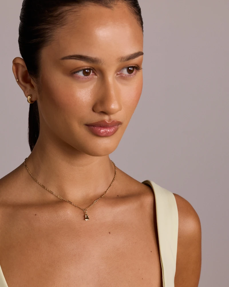 Ghost Pendant with Diamond Accent in 10kt Yellow Gold