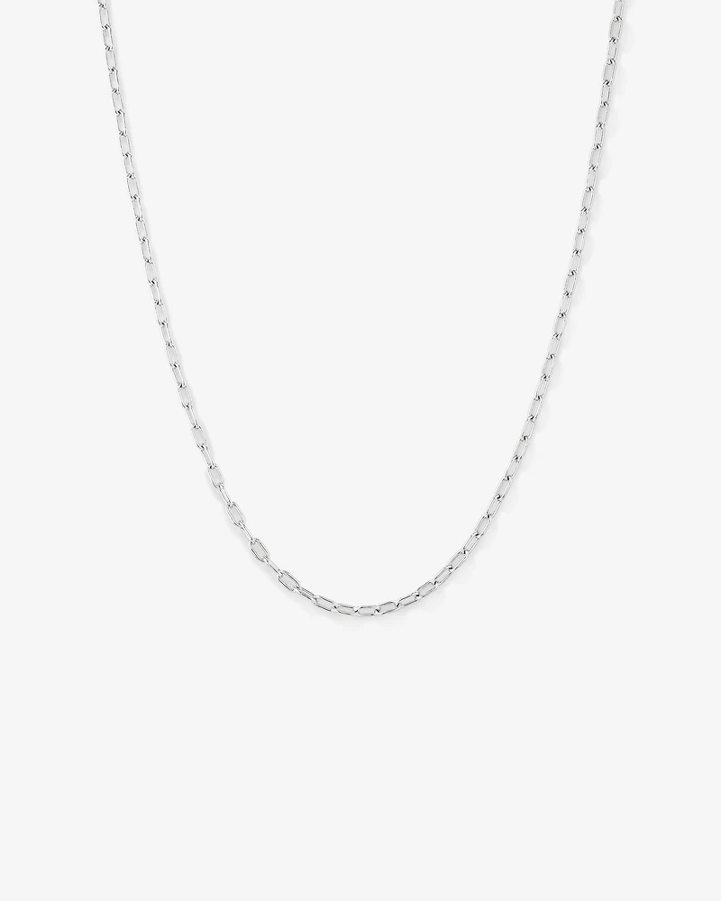 50cm (20") 4.7mm Width Round Paperclip Chain Necklace in Sterling Silver