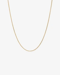 45cm (17") 2.1mm Width Solid Diamond Cut Curb Chain in 10kt Yellow Gold