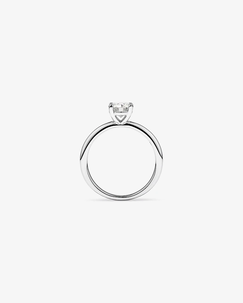 Bague Solitaire avec Diamant Rond Brillant de 0,70 Carat TW en Or Blanc 18 kt