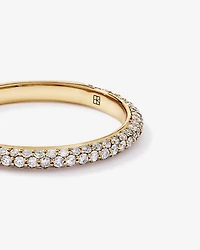 0.40TW Round Brilliant Pavé Diamond Wedding Band 14kt Yellow Gold