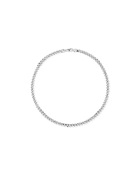 55cm (22") 7.20mm Width Bevelled Curb Chain Necklace in Sterling Silver