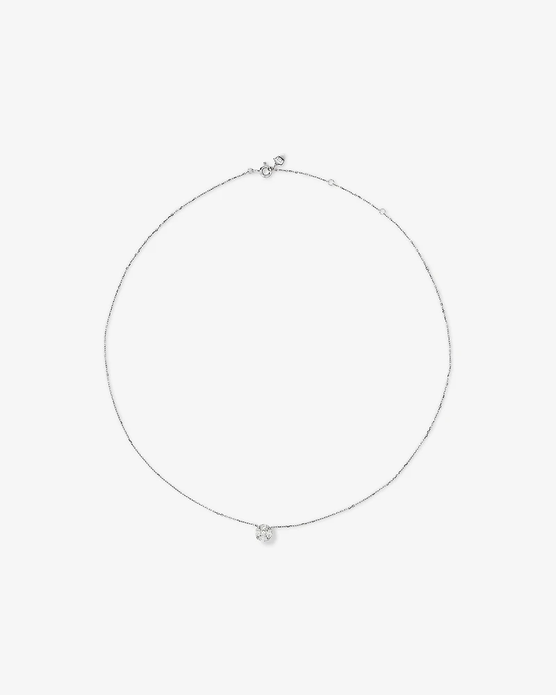 0.39 Carat TW Multistone Princess and Marquise Cut Diamond Pendant in 10kt White Gold