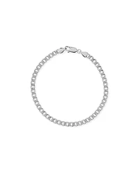 21cm (22") 4.2mm Width Semi Solid Diamond Cut Curb Bracelet in 10kt Gold