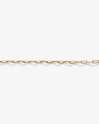 19cm (7.5") 3.5mm Hollow Paperclip Bracelet in 10kt Yellow Gold