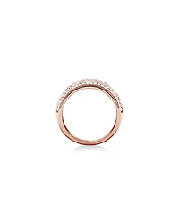 Diamond Pave Ring with 1.00 Carat TW Diamond in 10kt Rose Gold