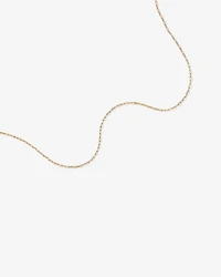 45cm (18”) 2mm-2.5mm Width Hollow Paperclip Chain in 10kt Yellow Gold