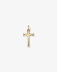 Textured Cross Pendant in 10kt Yellow Gold