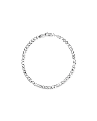 23cm (20") 3.75mm Width Semi Solid Diamond Cut Curb Bracelet in 10kt Gold