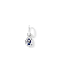 Pear-Cut Created Sapphire Pendant in Sterling Silver