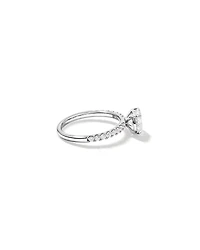 1.81 Carat TW Round Brilliant Lab-Grown Diamond Side Accent Engagement Ring 14kt White Gold