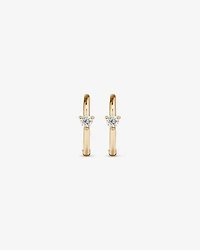 Diamond Accent Sleeper Earrings 10kt Yellow Gold