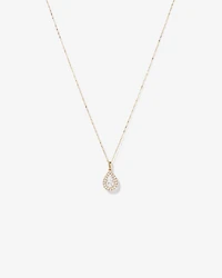 Lume Lab Pear Pendant with 1.00 Carat TW of Laboratory-Grown Diamonds in 10kt White Gold