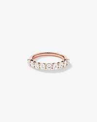 1.30 Carat TW Round Brilliant Laboratory-Grown Diamond Wedding Ring in 14kt Rose Gold